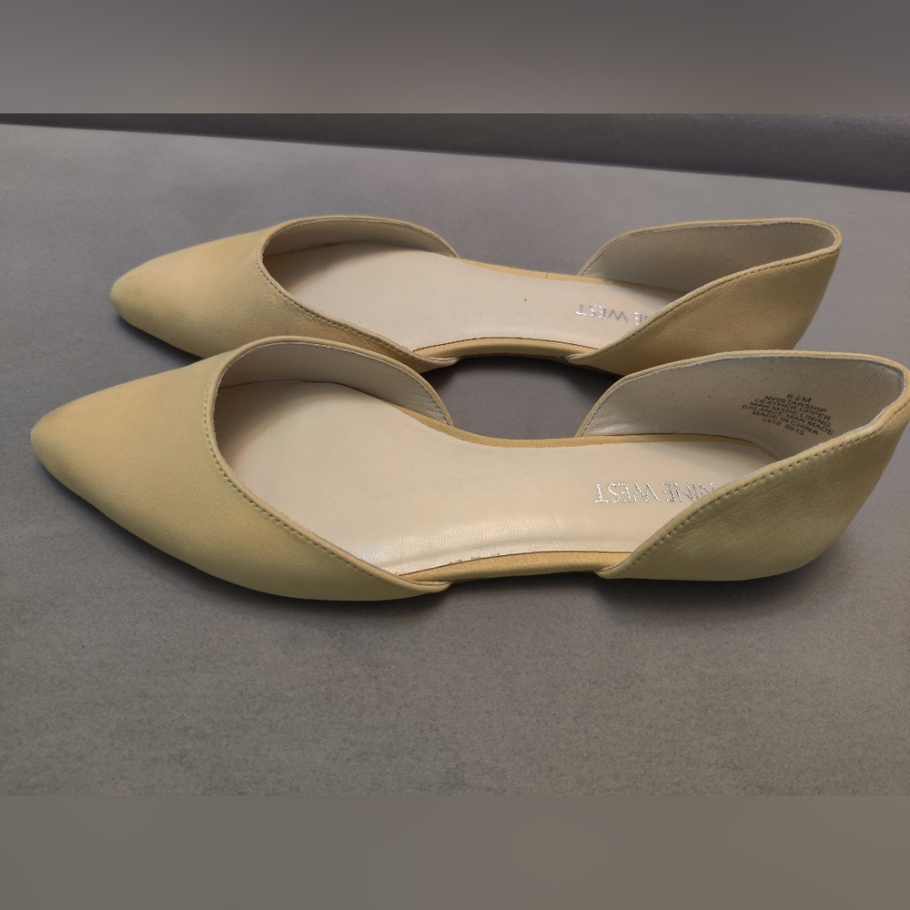 Nine West flats, size 6, color yellow